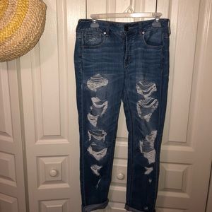 Distressed Tom girl jeans